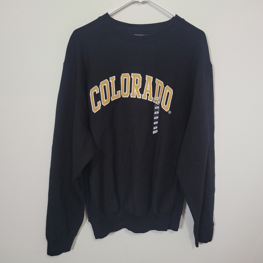 Steve & Barry's Size S Sweatshirt Black Colorado Crewneck Vintage New Old Stock